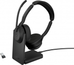 Jabra Headset Evolve2 55 MS Stereo USB-A BT with charging station Certified for Microsoft Teams