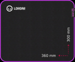 Lorgar Main 313, Gaming mouse pad, High-speed surface, Purple anti-slip rubber base, size: 360mm x 300mm x 3mm, weight 0.195kg