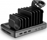 LINDY 6-Port USB-Ladestation 160W, 3x USB-C PD & 3x USB-A