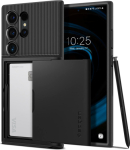 Kaitse&uuml;mbris kaarditaskuga Slim Armor CS, Samsung Galaxy S24 Ultra, must, Spigen