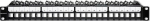 Qoltec 54516 Patch panel for 19" rack | 24 ports | 1U | UTP | Black