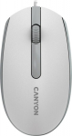 CANYON Wired Mouse M-10 White - Szara