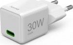 Hama supermini 30W GaN PD/QC 1x USB-C white - Charger | USB-C | Power Delivery/Quick Charge | 30W | White