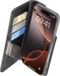 Cellularline Book Agenda - iPhone 16 Pro Leather-look book bag with magnetic closure, Folio, Apple, iPhone 16 Pro, 16 cm (6.3"), Schwarz
