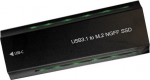 Extra Digital M.2 PCIe NGFF/NVMe SSD case USB3.2, 20Gbps, RGB