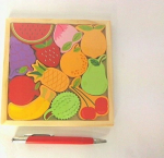 Viga Puzzle wooden fruits/warzywa 221 06805