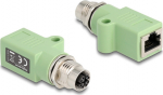 Delock Network adapter - 8 pin M12-X (W) straight to RJ-45 (W)