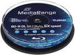 MediaRange Bluray 50GB 10pcs BD-R cake 6x Double Layer