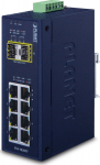 Planet IP30 Industrial 8-P 10/100/100, + 2-P 100/1000X SFP Ethernet