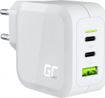 Green Cell 2x USB-C 1x USB-A 65W GaN White - Charger