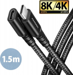 CABLE USB-C EXTENSION 1.5M/BLACK BUCM32-CF15AB AXAGON