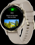 Garmin Venu 3S 3.05 cm (1.2") AMOLED 41 mm Digital 390 x 390 pixels Touchscreen Gold, Grey Wi-Fi GPS (satellite)