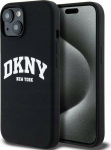 DKNY DKNY Liquid Silicone White Printed Logo MagSafe - Case iPhone 15 / 14 / 13 (czarny)