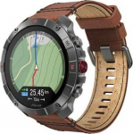Polar Grit X2 Pro Titan - sports watch, brown leather strap