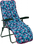 Deck chair BADEN-BADEN blue pad