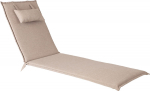 Deck chair pad WICKER 55x195xH3cm, beige