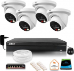 Dahua Europe monitoring kit IP Dahua 8mpx 4K 4 camera IPC-HDW2849TM-S-IL z Disk