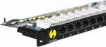 NetRack Patch panel 19'' 0.5U 24-Cat ports. 5e UTP Czarny (104-10)