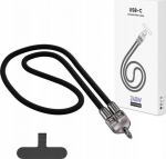 Kabel USB Vega USB-C - USB-C Czarno-srebrny (36044)