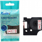 Tape DYMO D1 40912 9mm x 7m S0720690 red on clear substitute