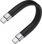 Equip Kabel USB-C4.0->C Gen3 Fla.PD240W St/St 0.13m schwarz