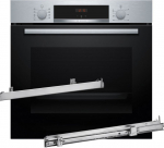 BOS BOSCH HBA514BS3 oven + BOSCH HEZ538000 single-level telescopic runners