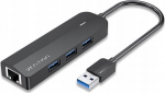 Hub 5w1 Vention USB 3.0 + adapter Gigabit Ethernet