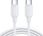 Kabel USB Joyroom USB-C - USB-C 1.2 m White (6956116702663)