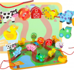 RoGer Educational Wooden Toy Set Farm