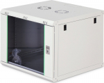 Digitus Cabinet Single-section wall-mounted network cabinet Dynamic 19'' 9U, 600x600, door glass, szary, unassembled, 60kg