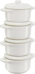 Staub Mini Cocotte Set 4-Piece Round, Ceramic, Ivory