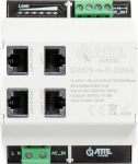 Switch PoE 4 port with built-in rail power supply TH35 ATTE SWPS-4-11-DIN4