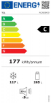 TCL-Digital TCL Refrigerator | RC382BXC0EU | Energy efficiency class C | Free standing | Combi | Height 203 cm | No Frost system | Fridge net capacity 265 L | Freezer net capacity 117 L | Display | 35 dB | Inox