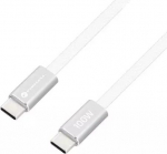 Kabel USB ForCell Kabel USB C do USB C Forcell F-Energy QC4.0 PD 5A 100W Cafule Flat 1.2 m CCFN23 white