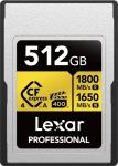 LEXAR CFEXPRESS 4.0 PRO GOLD, VPG400/IP68, R1800/W1650/SW1000 (TYPE A) 512GB