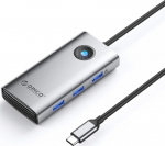Orico USB-C 6w1 | 3x USB-A 3.0 | 1x USB-C PD 100W | 1x HDMI 4K 30Hz | 1x RJ45 2.5G Ethernet - szara
