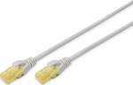 DIGITUS patch cable RJ45 U/UTP Cat6A 1.00m grau o. Lever protection poly bag