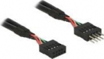 DeLOCK USB2.0 Pin Header - Internes USB-Kabel - 10-pole USB-Header (M) - 10-pole USB-Header (W) - 50cm (USB/USB2.0) - Schwarz (83874)