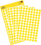 Adhesive label AVERY Zweckform Q8mm yellow 416 pcs (3013)