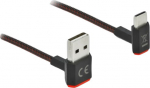 DELOCK USB-A 2.0 Stecker < USB-C angled plug 0.2m SW