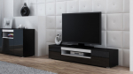 Cama MEBLE Cama TV stand VIVA 180 black/black gloss + white