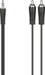 Hama 00205112, 3.5mm, Male, 2 x RCA, Male, 5 m, Schwarz