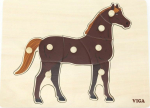 Viga Toys VIGA Wooden Montessori Puzzle Horse with Pins