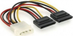 Gembird 1 SATA TO 2 X 4 PIN POWER, FEMALE 0.15M