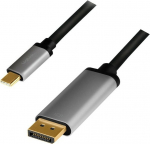 Logilink Kabel USB-C do DP, 4K 60Hz aluminum 1.8m