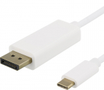 DELTACO USB-C - DisplayPort 2m White