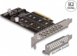 Delock PCI Express x8 Map 2 x intern NVMe M.2 Key M - Bifurcation - Low Profile form factor (89837)