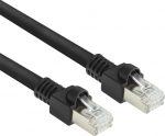Advanced Cable Technology ACT black 7 Meter S/FTP CAT7 PUR Flex patch cable with RJ45-Plugs (CAT6A-compatible), 7 m, Cat7, S/FTP (S-STP), RJ-45, RJ-45, Schwarz