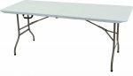 Saska Garden FOLDABLE BANQUET CATERING TABLE W SUITCASE 180X70CM MAX.120KG Color: White