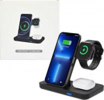 Teltech Inductive wireless charger 3in1 + desk holder 15W Czarny